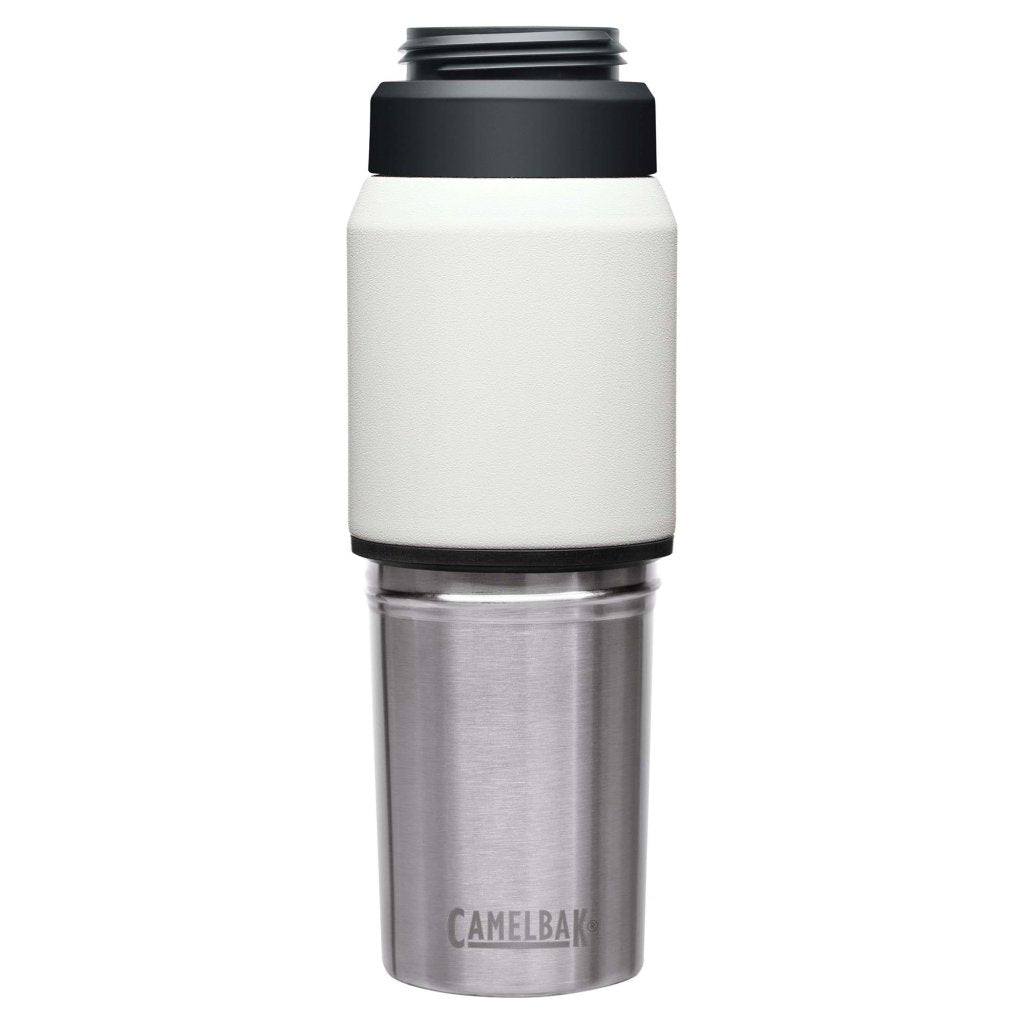 CamelBak Multibev SST Vacuum Insulated Stainless 500ml Bottle with 350ml Cup - White - Hill and Dale Outdoors