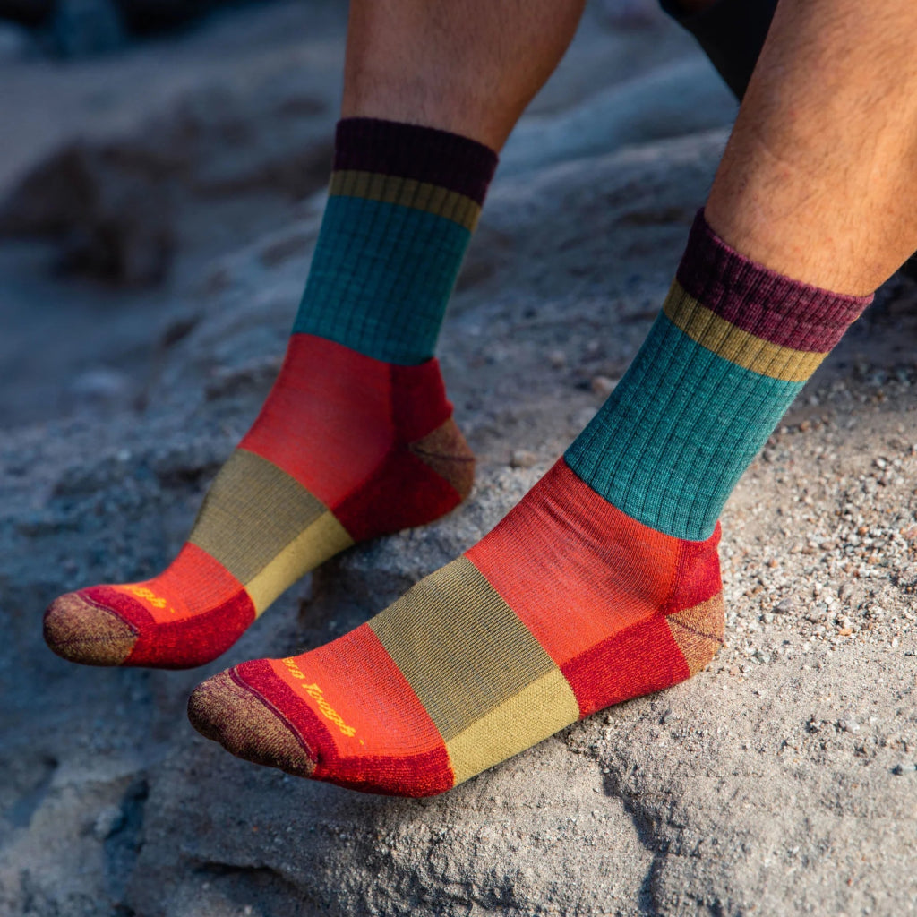 Darn Tough 1924 Men's Heady Stripe Micro Crew Lightweight Hiking Socks - Hill and Dale Outdoors