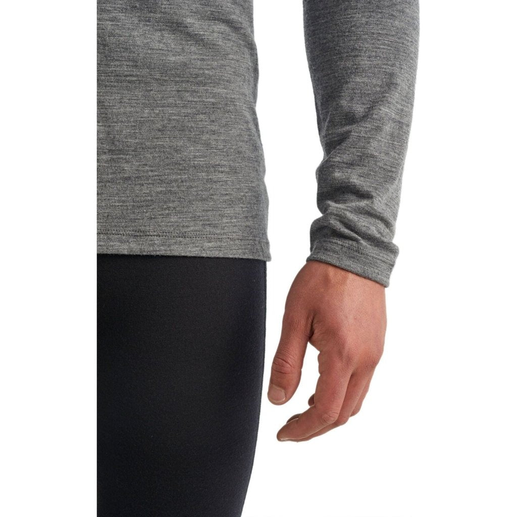 Icebreaker Men's Merino 200 Oasis Long Sleeve Crewe Thermal Top - Gritstone Heather - Hill and Dale Outdoors