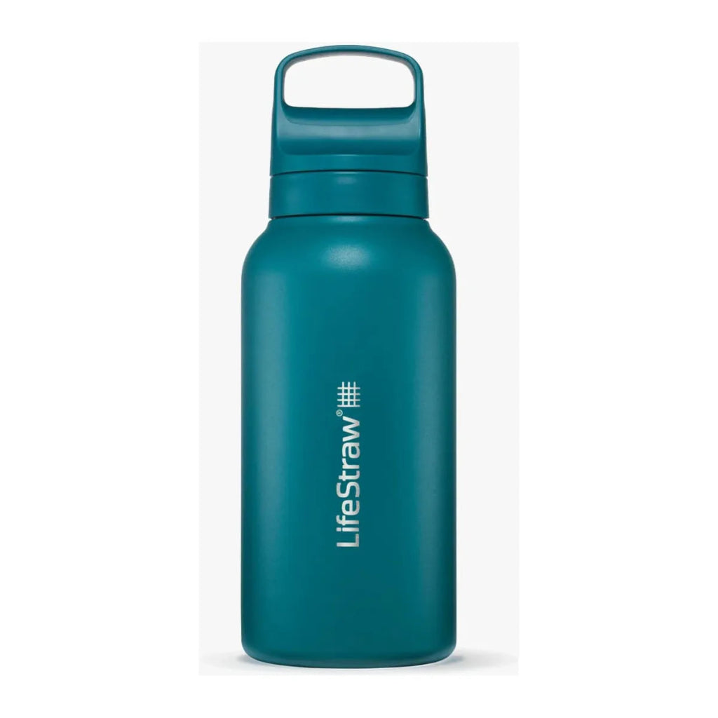 LifeStraw Go Stainless Steel 1L Bottle - Laguna Teal - Hill and Dale Outdoors