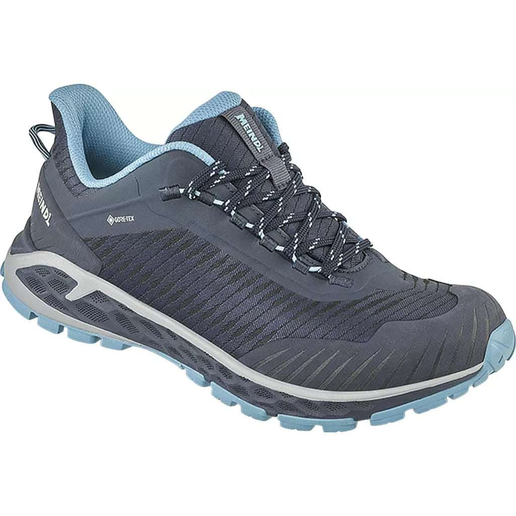Meindl Power Walker 4.2 GTX Women's Wide Fit Active Walking Shoes - Navy/ Azure - Hill and Dale Outdoors