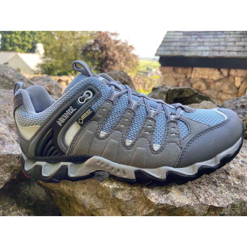 Meindl Respond Lady GTX Walking Shoes - Light Grey/Sky - Hill and Dale Outdoors