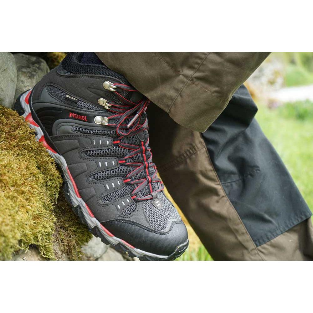 Meindl Respond Mid II GTX Walking Boots - Graphite/Red - Hill and Dale Outdoors