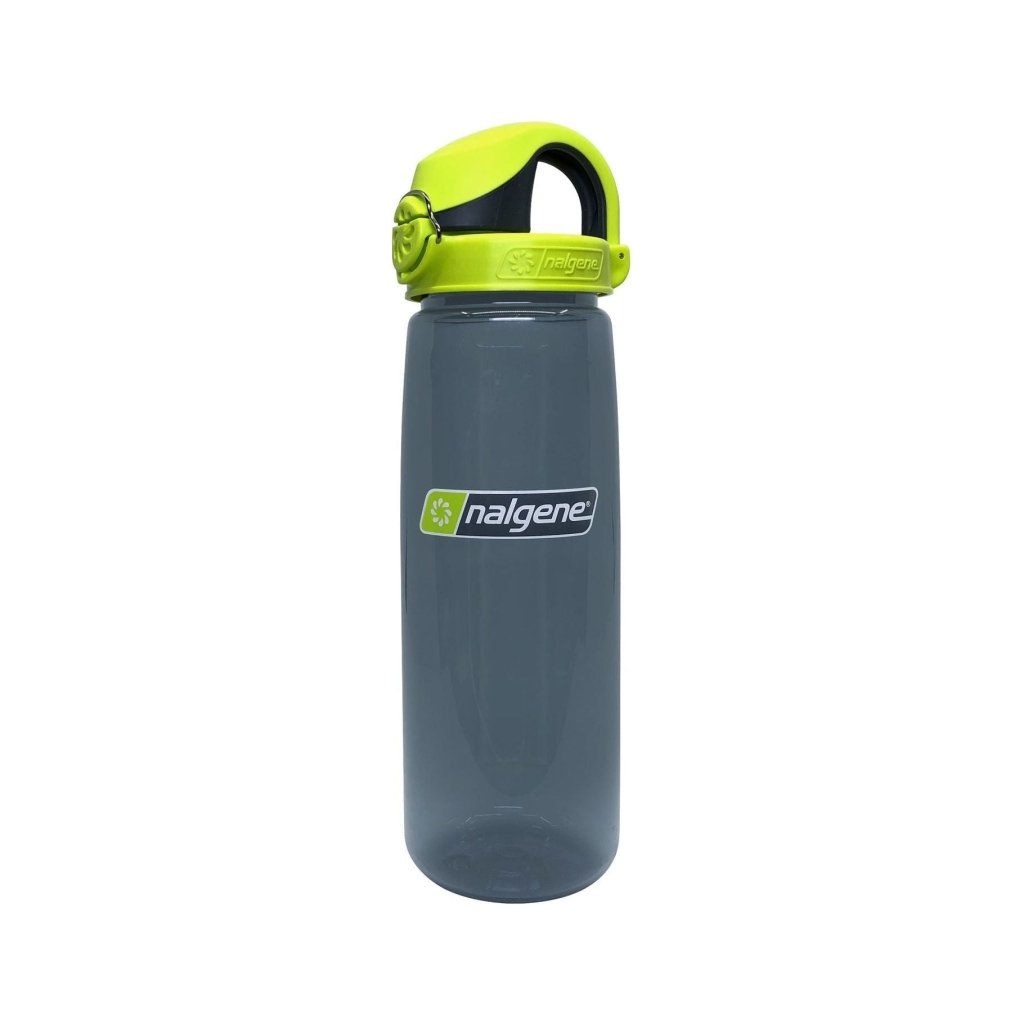 Nalgene 700ml Sustain OTF Water Bottle - Charcoal, Lime Cap - Hill and Dale Outdoors