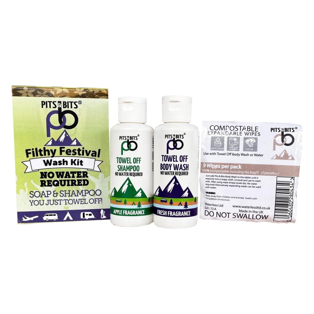 Pits & Bits Filthy Festival Wash Kit - 3 Products in 1 Box - Hill and Dale Outdoors