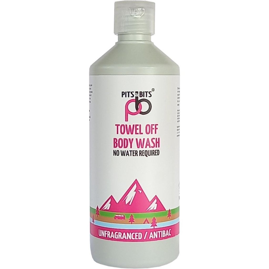 Pits & Bits Towel Off Body Wash - Antibacterial and Fragrance - Free 500ml - Hill and Dale Outdoors