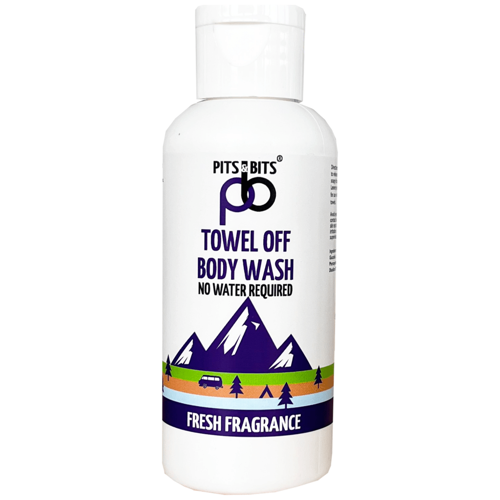 Pits & Bits Towel Off Body Wash - Fresh Fragrance 100ml Travel Sized - Hill and Dale Outdoors