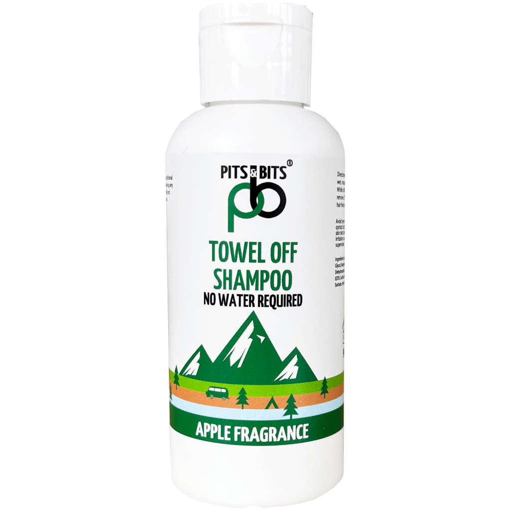 Pits & Bits Towel Off Shampoo - Apple Fragrance 100ml Travel Size - Hill and Dale Outdoors