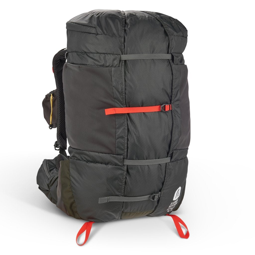 Sierra Designs Flex Capacitor 40L - 60L Blackpack With Waist Belt - Peat - Hill and Dale Outdoors