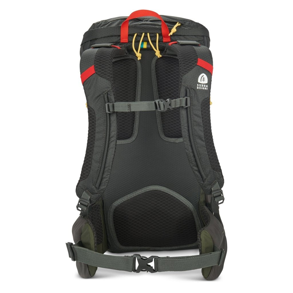 Sierra Designs Flex Hike 20L - 30L Backpack - Peat/Fiery Red - Hill and Dale Outdoors