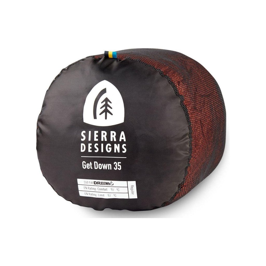 Sierra Designs Get Down 550F 35° Degree Down Sleeping Bag - Red - Hill and Dale Outdoors