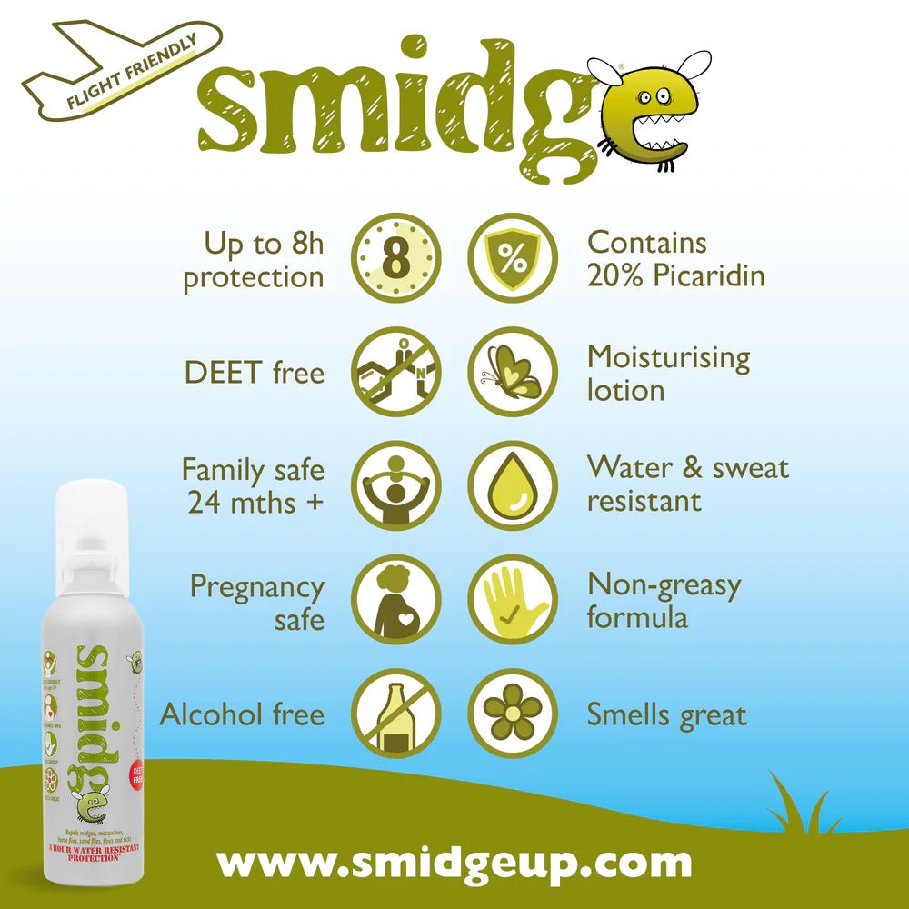 Smidge Mosquito/ Midge / Tick Repellent Spray 75 ml - Hill and Dale Outdoors