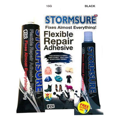 Stormsure Flexible Repair Adhesive 15g Tube - Black - Hill and Dale Outdoors