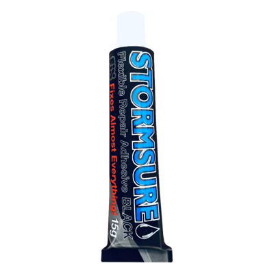 Stormsure Flexible Repair Adhesive 15g Tube - Black - Hill and Dale Outdoors