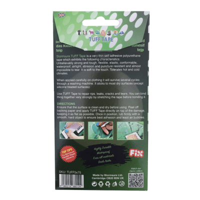 Stormsure 'TUFF Tape' Self Adhesive Waterproof Repair Patches - 5 pack 75mm - Hill and Dale Outdoors