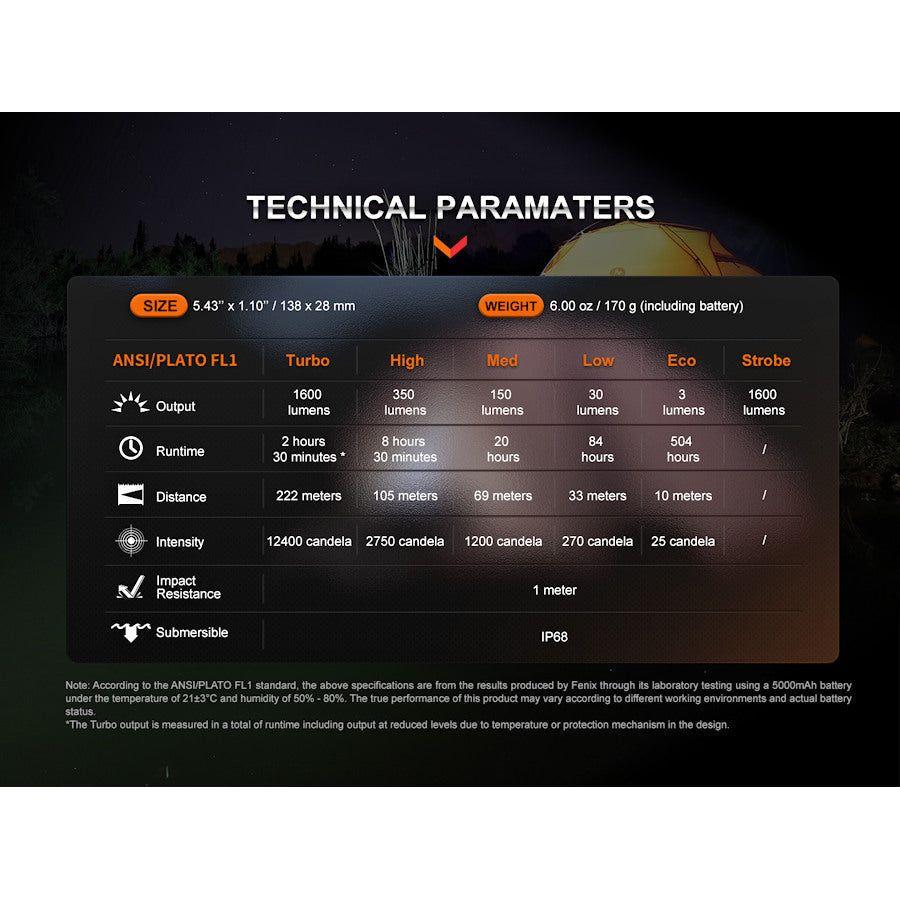 Fenix E - CP Rechargeable Powerbank Flashlight - Blue - Hill and Dale Outdoors