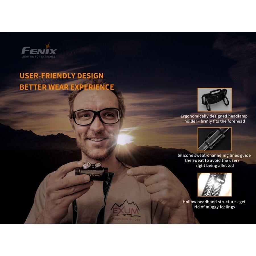 Fenix HM65R ShadowMaster 1200 Lumens Rechargeable Headtorch - Hill and Dale Outdoors