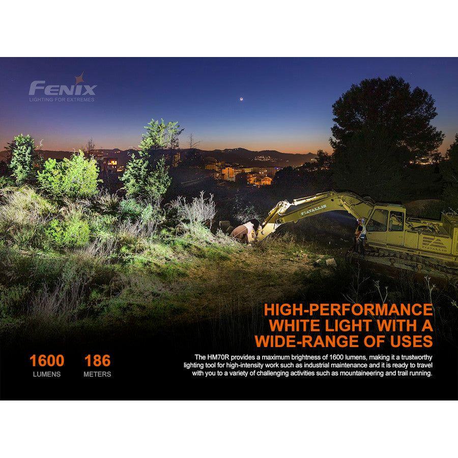 Fenix HM70R 1600 Lumens Rechargeable Headtorch - Hill and Dale Outdoors