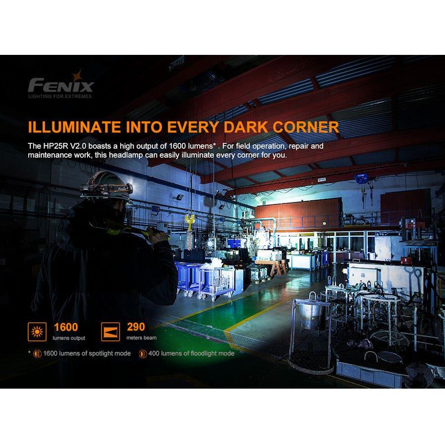 Fenix HP25R v2.0 USB Rechargeable Headtorch - Hill and Dale Outdoors