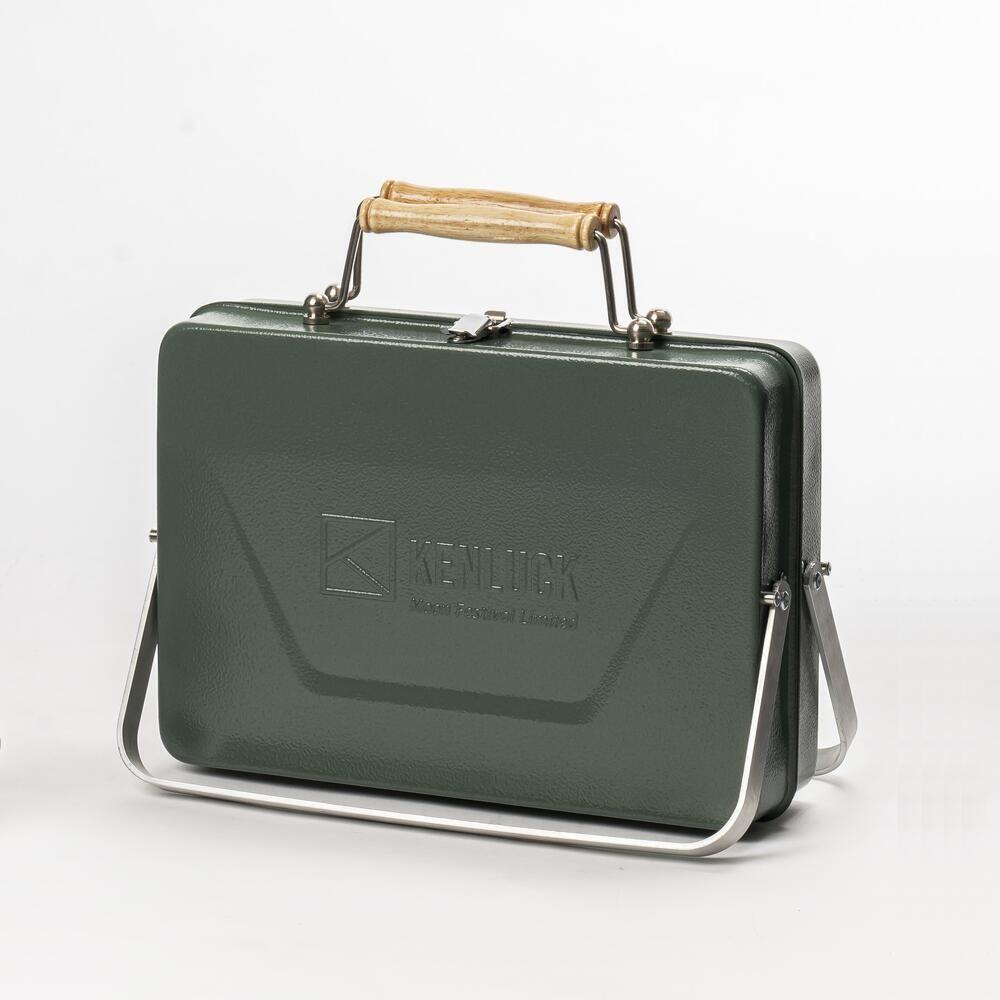 Kenluck Buddy Grill / BBQ - Hammertone Gloss Green - Hill and Dale Outdoors