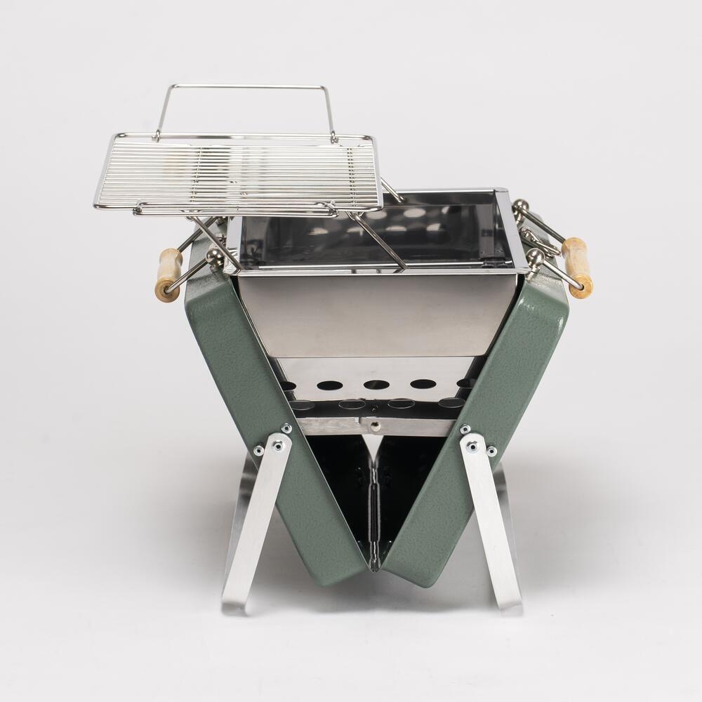 Kenluck Buddy Grill / BBQ - Hammertone Gloss Green - Hill and Dale Outdoors