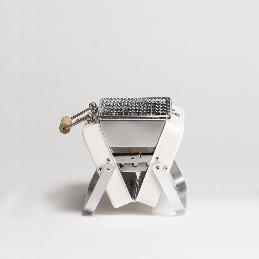 Kenluck Mini Grill / BBQ - Athena Matte White - Hill and Dale Outdoors