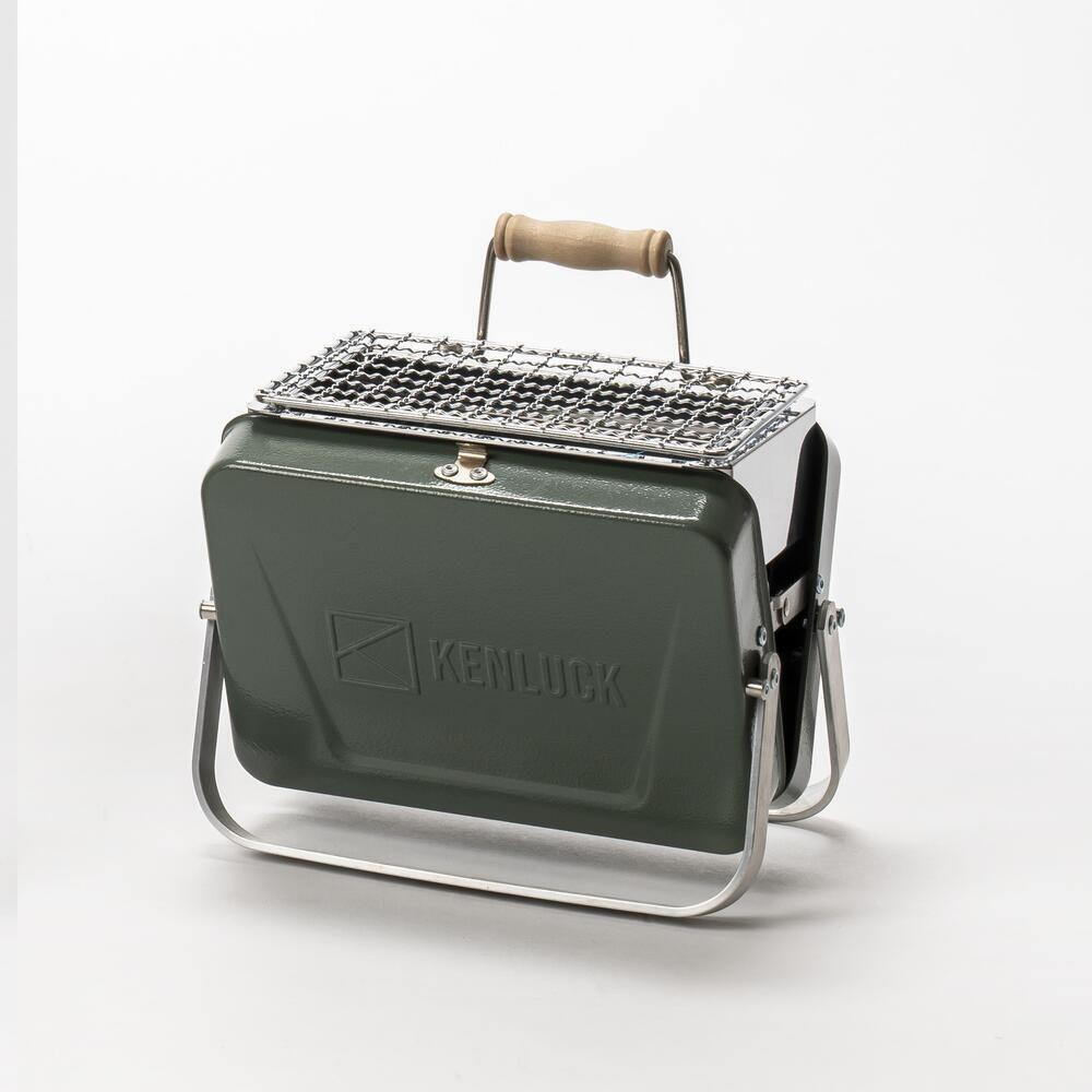 Kenluck Mini Grill / BBQ - Hammertone Gloss Green - Hill and Dale Outdoors