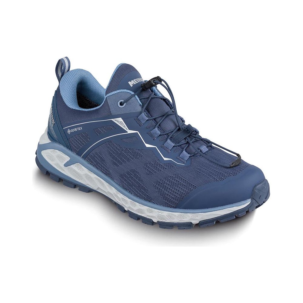 Meindl Power Walker Lady 3.0 GTX Wide Fit Active Walking Shoes - Denim/Silver