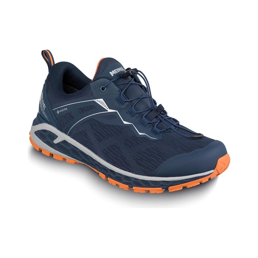 Meindl Power Walker 3.0 GTX Wide Fit Active Walking Shoes - Marine/Orange