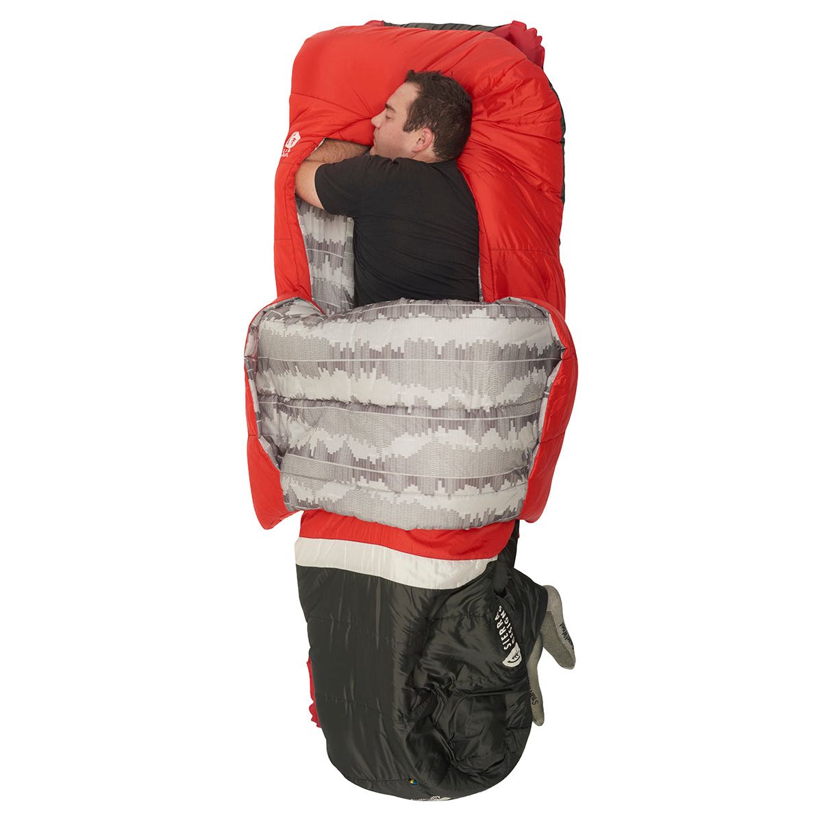 Sierra Designs Frontcountry Bed 20F 0° Degree Synthetic Sleeping Bag - Red/Grey