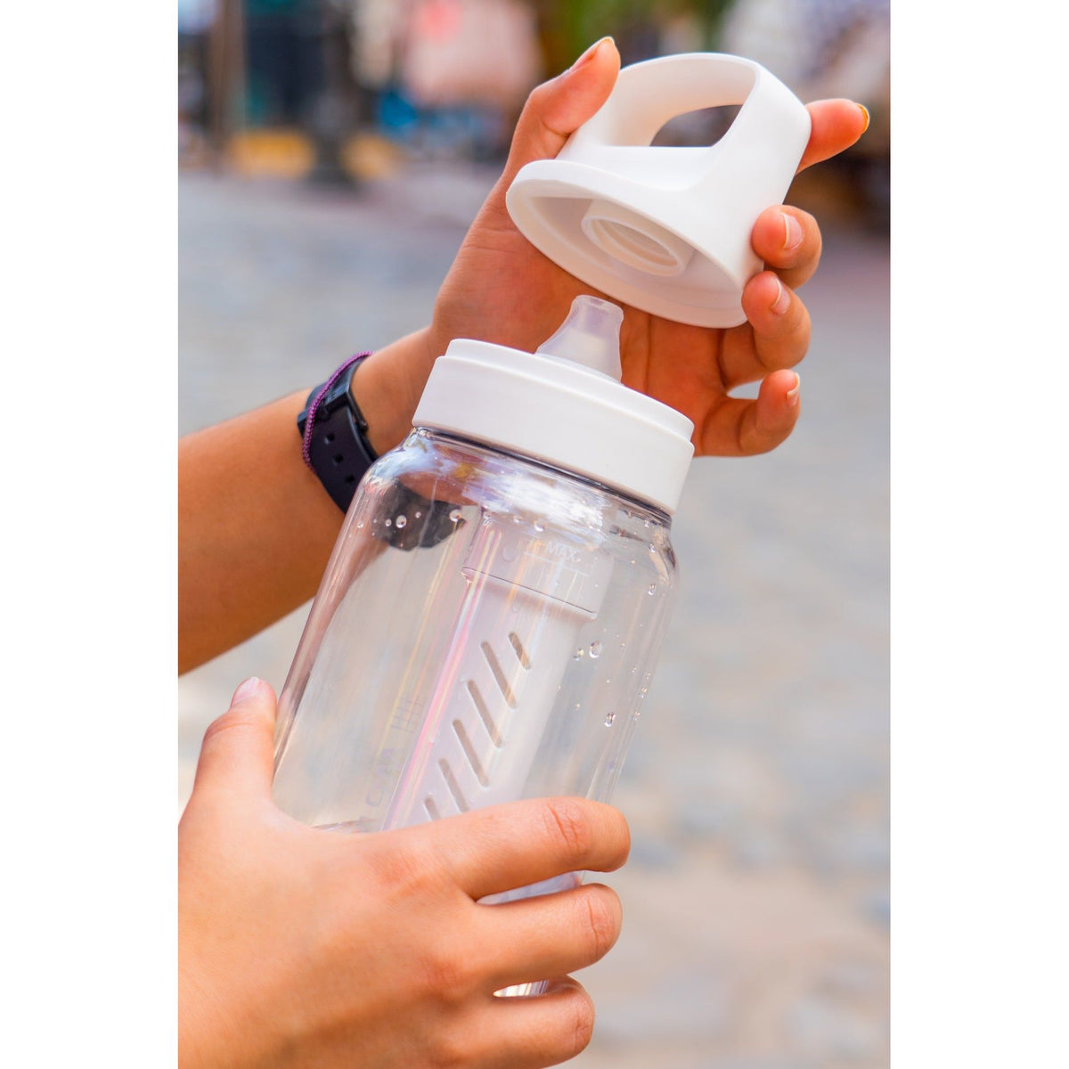 LifeStraw Go Tritan Renew 1L Filter Bottle - Polar White/Clear