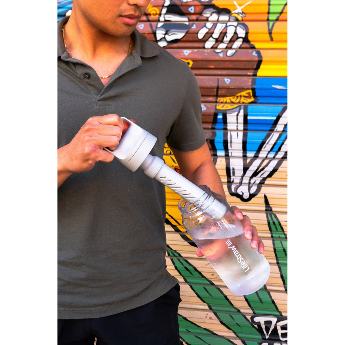 LifeStraw Go Tritan Renew 1L Filter Bottle - Polar White/Clear