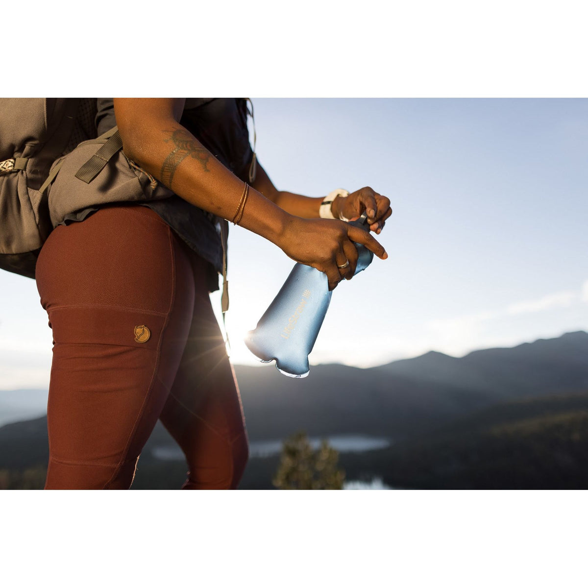 LifeStraw Peak Series 1L Squeeze Bottle - Mountain Blue