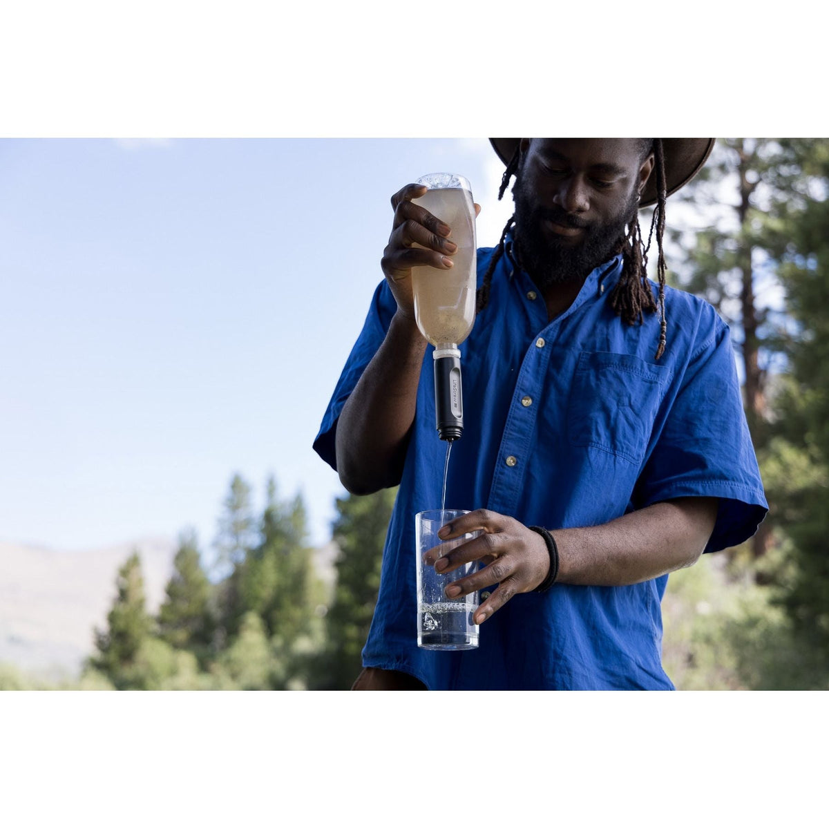 LifeStraw Peak Series 650ml Squeeze Bottle - Mountain Blue