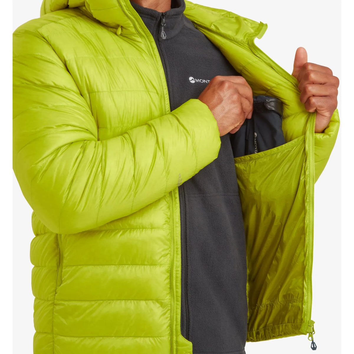 Montane Men&#39;s Alpine 850 Hooded Down Insulated Jacket - Citrus Spring