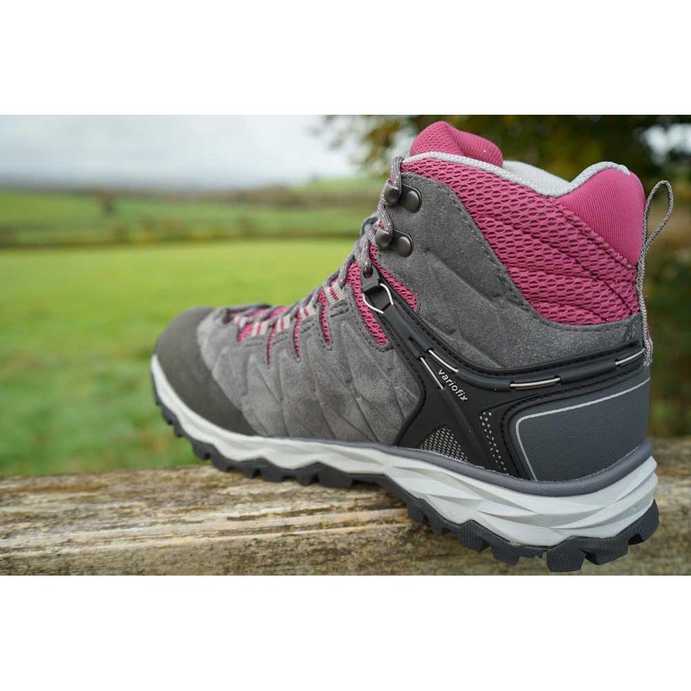 Meindl Mondello Lady Mid GTX Wide Fit Walking Boot - Anthracite/ Pink