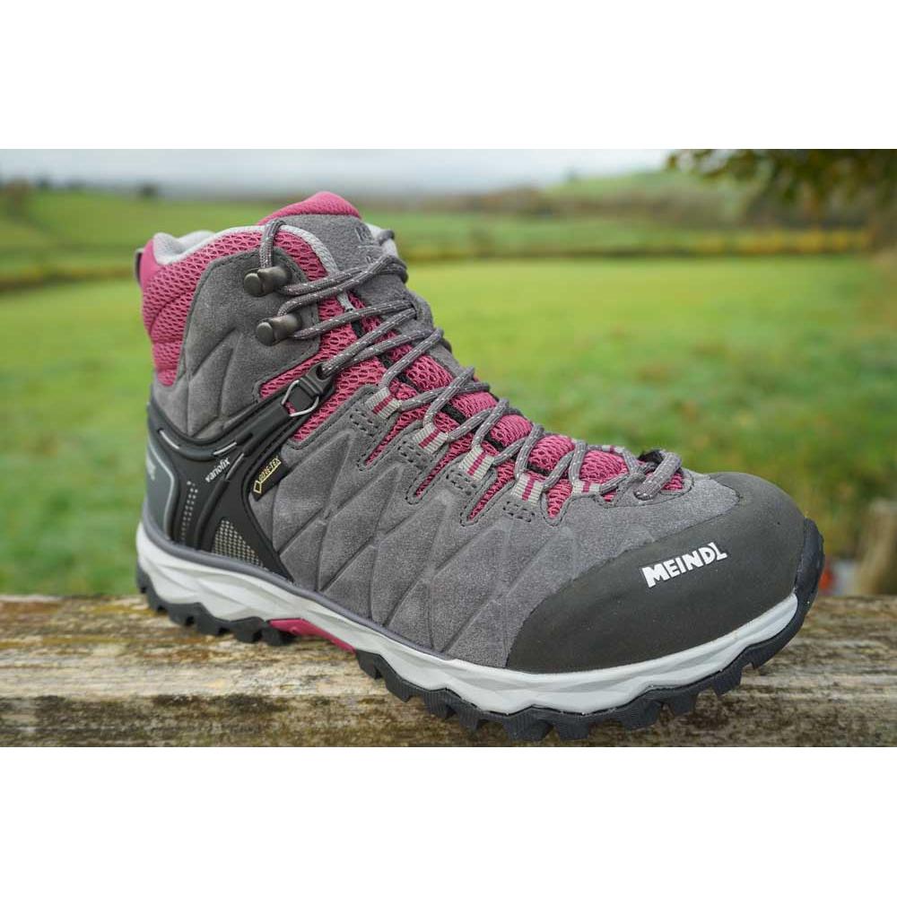 Meindl Mondello Lady Mid GTX Wide Fit Walking Boot - Anthracite/ Pink