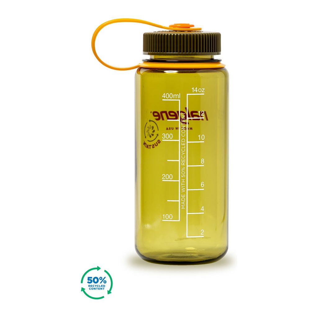 Nalgene Sustain Wide Mouth 0.5L Water Bottle - Olive