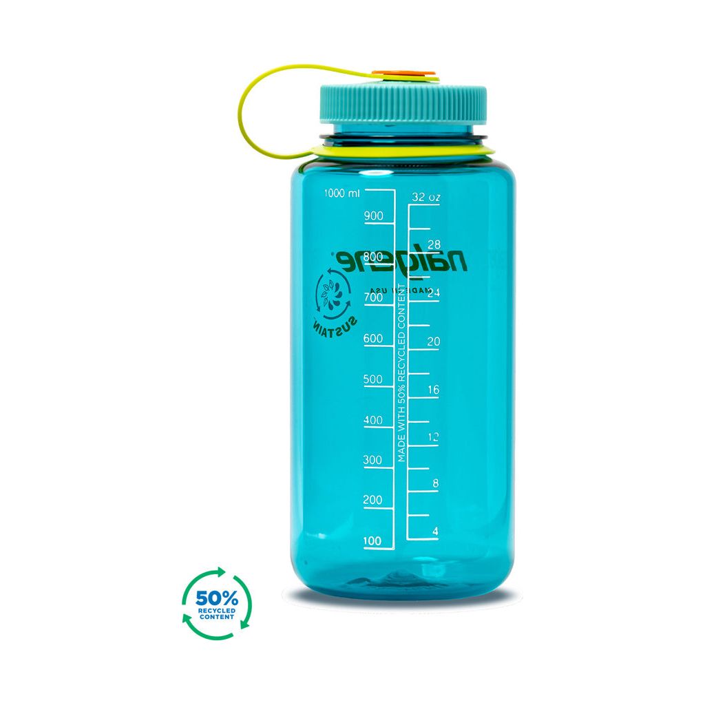 Nalgene Wide Mouth Sustain 32oz 1L Water Bottle - Cerulean