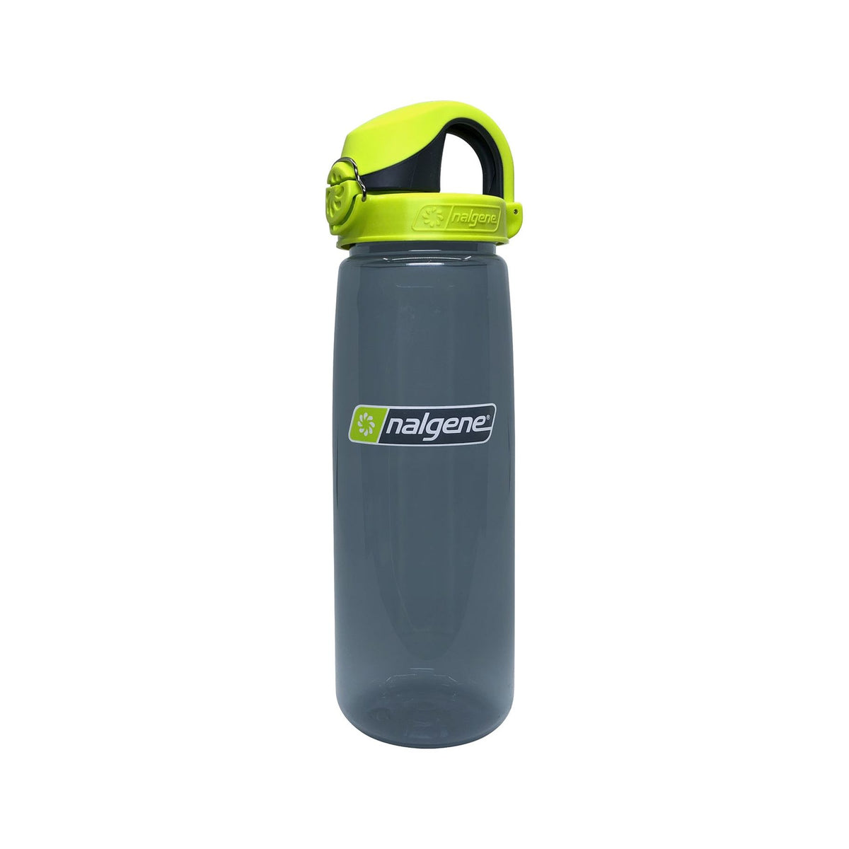 Nalgene 700ml Sustain OTF Water Bottle - Charcoal, Lime Cap