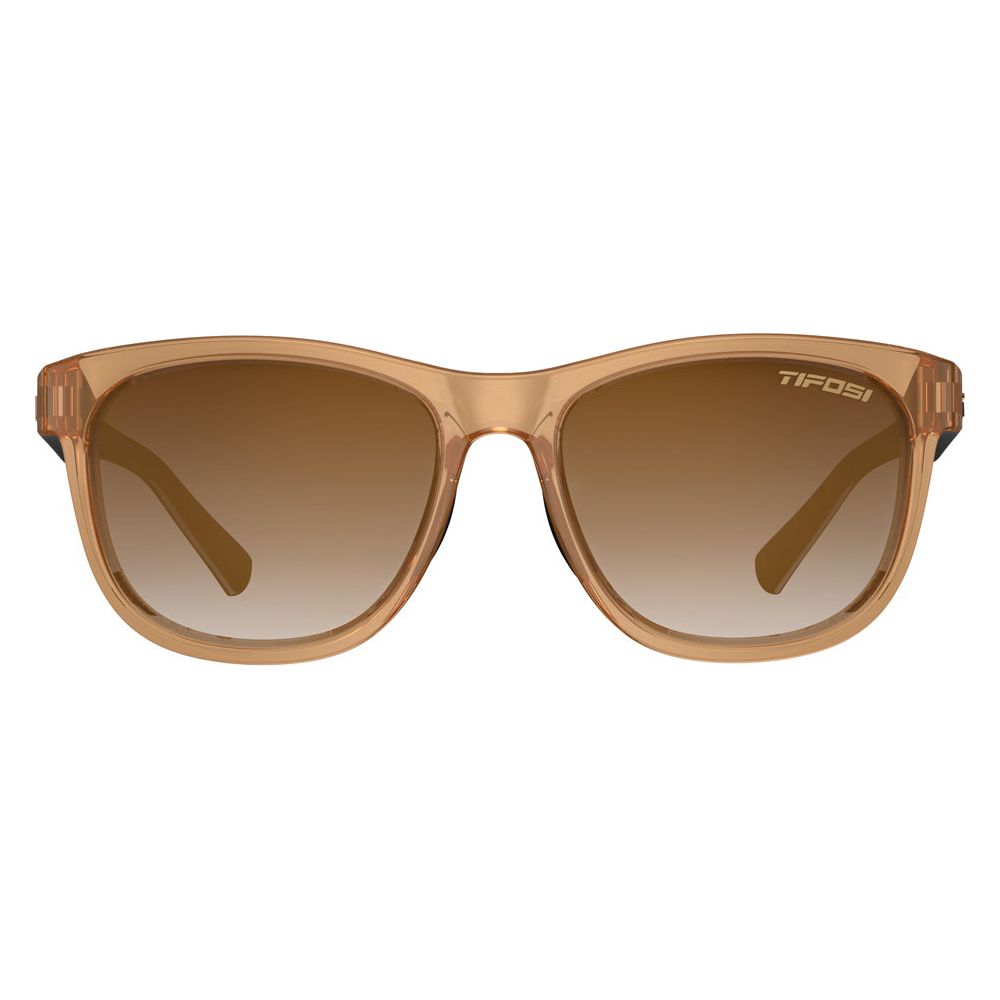 Tifosi Swank Single Lens Sunglasses - Crystal Brown/Onyx Gradient Lens
