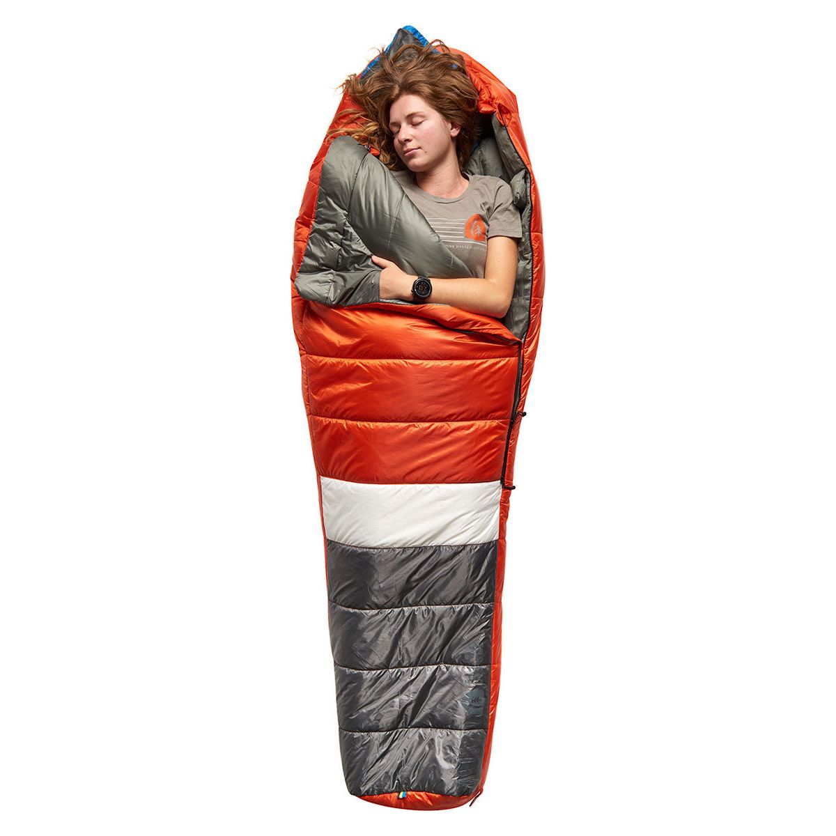 Sierra Designs Women&#39;s Shut Eye 20° Degree Synthetic Sleeping Bag - Red Grey