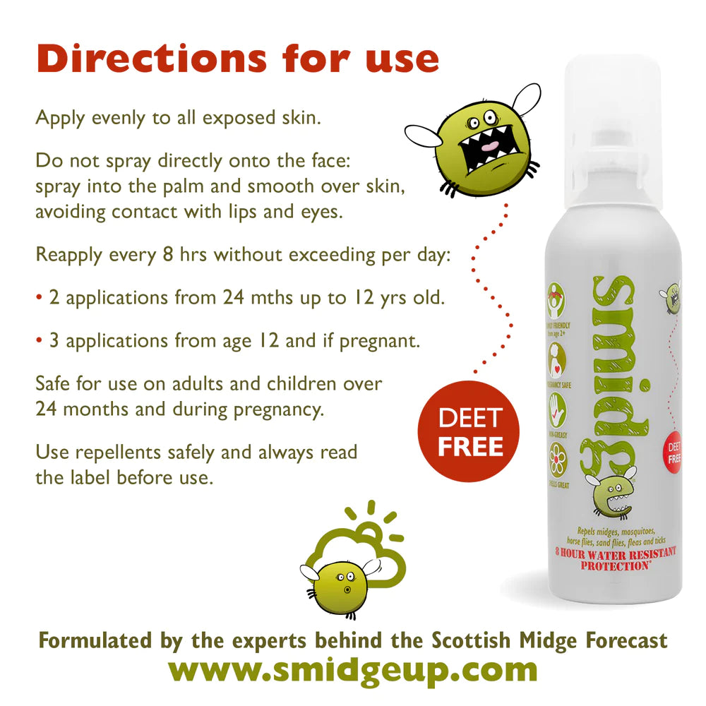 Smidge Mosquito/ Midge / Tick Repellent Spray 75 ml