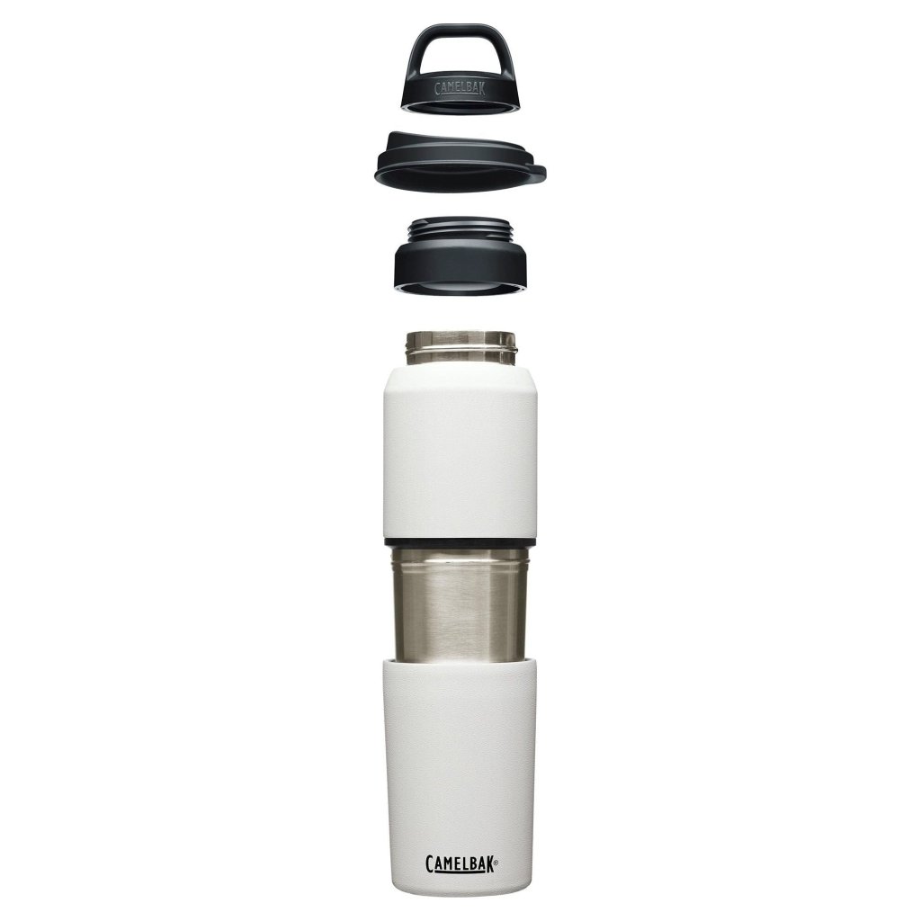CamelBak Multibev SST Vacuum Insulated Stainless 500ml Bottle with 350ml Cup - White - Hill and Dale Outdoors
