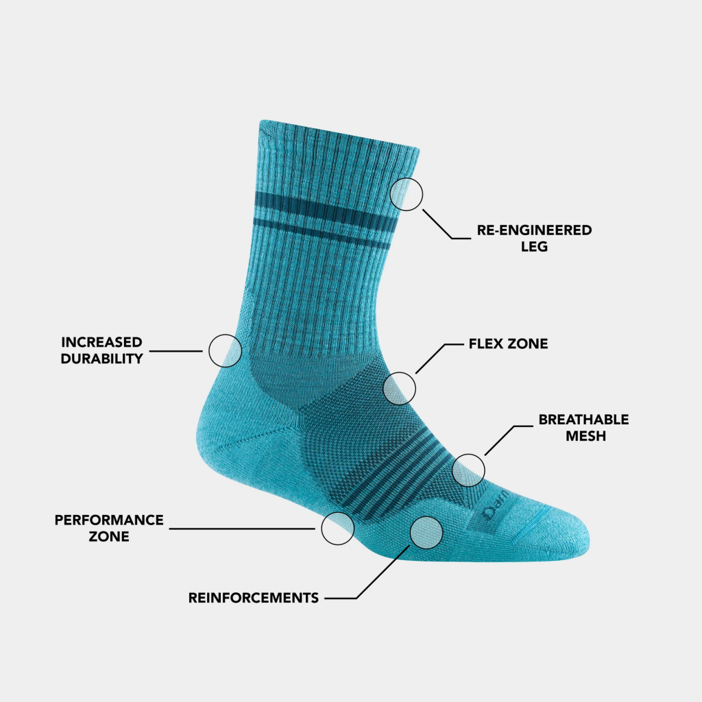 Darn Tough 1114 Women&#39;s Element Micro Crew Lightweight Running Socks - Hill and Dale Outdoors
