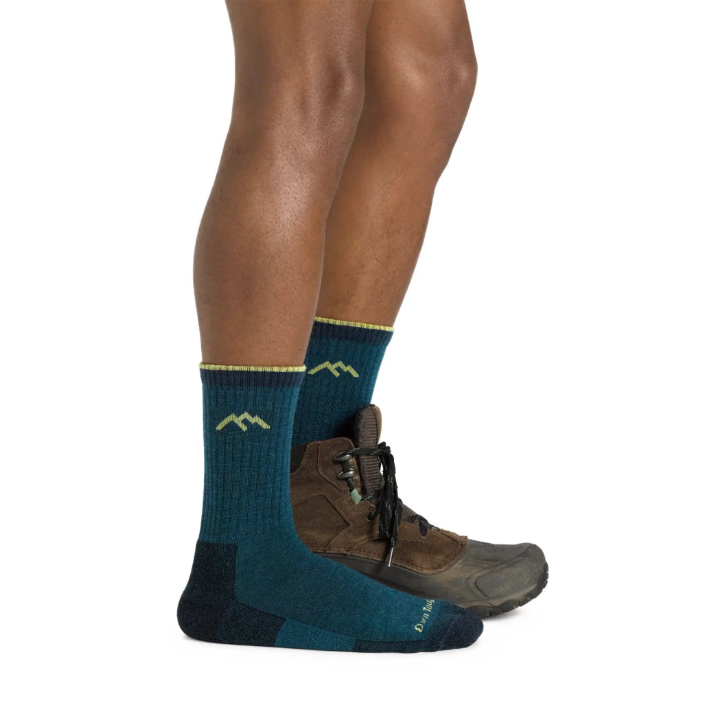 Darn Tough 1466 Men&#39;s Hiker Micro Crew Midweight Hiking Sock - Dark Teal - Hill and Dale Outdoors