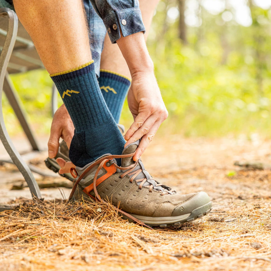Darn Tough 1466 Men&#39;s Hiker Micro Crew Midweight Hiking Sock - Dark Teal - Hill and Dale Outdoors