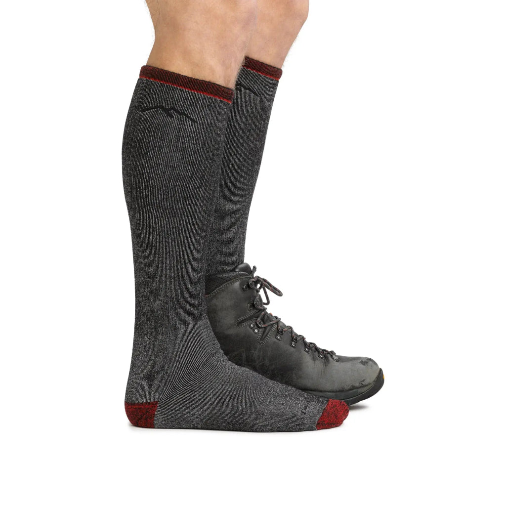 Darn Tough 1955 Men&#39;s Mountaineering Over - the - Calf Heavyweight Hiking Sock - Smoke - Hill and Dale Outdoors