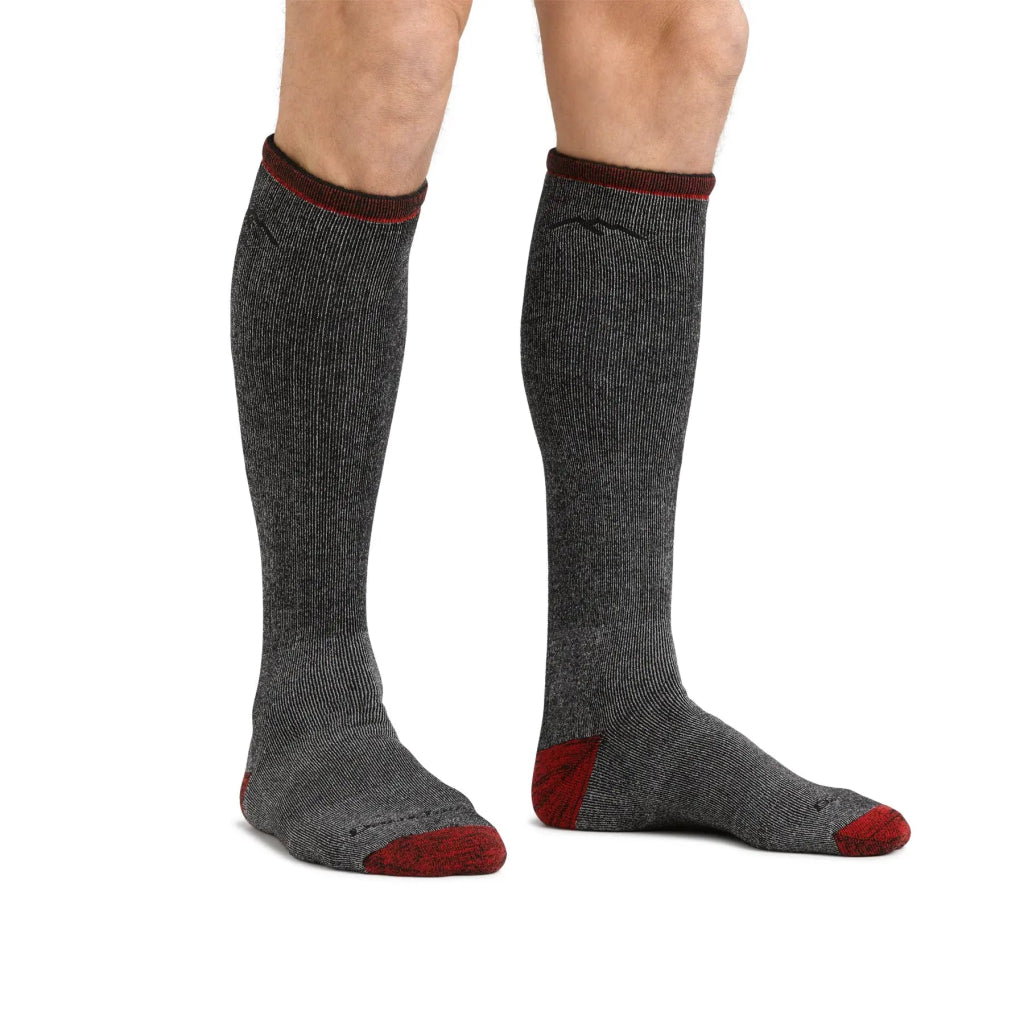 Darn Tough 1955 Men&#39;s Mountaineering Over - the - Calf Heavyweight Hiking Sock - Smoke - Hill and Dale Outdoors
