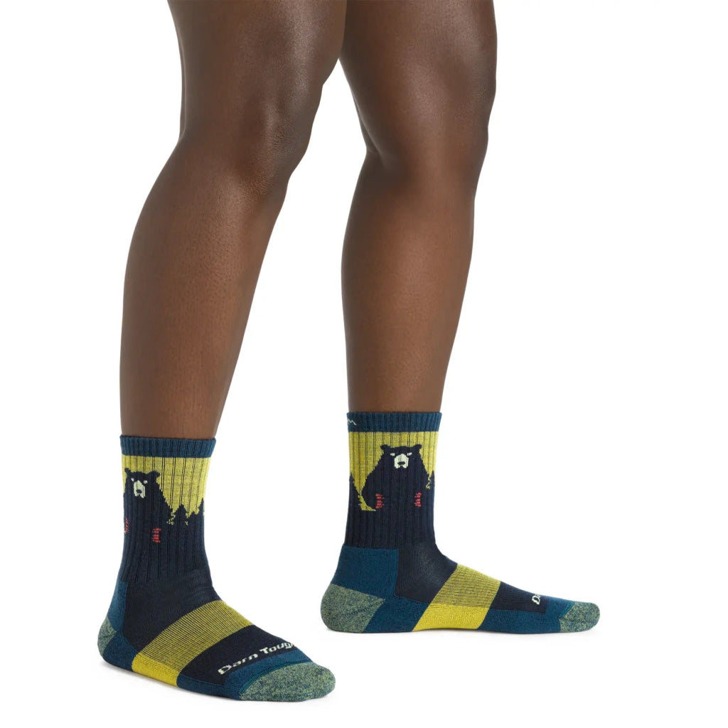 Darn Tough 1970 Women&#39;s Bear Town Micro Crew Lightweight Hiking Sock - Dark Teal - Hill and Dale Outdoors